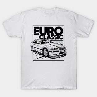 Classic Euro Car M3 E36 T-Shirt